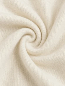 GlowEve CURVE كارديجان صوف محبوك فضفاض متوسط الطول بخصر مشدود مقاس كبير للشتاء - لون مشمشي - مشاهدة 8