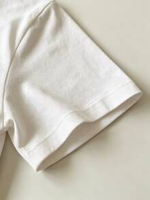 Resyla Women's Winter T-Shirt, Printed With Classic City Name Letter Patterns On Both Front And Back, Casual Wear - White - View 4