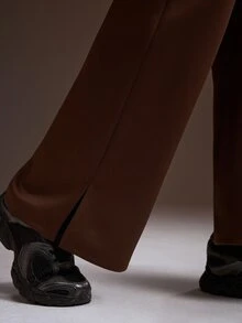 Powerista Celana Sweatpants Wanita Model Longgar dengan Bagian Bawah Mengembang, Cocok untuk Semua Musim, Dilengkapi Tali Serut di Pinggang, Terbuat dari Kain Ringan dan Bernapas, untuk Pemakaian Sehari-hari - Coklat - View 8