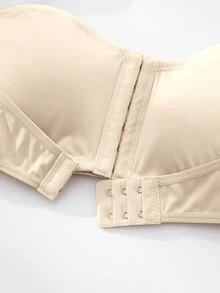 SHEIN Upgraded Front Closure Padded Push Up Bra For Women, Easy To Wear - Apricot - View 7