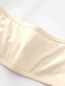 SHEIN Upgraded Front Closure Padded Push Up Bra For Women, Easy To Wear - Apricot - View 8