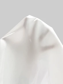 SHEIN Clasi 夸张褶皱纯色优雅时尚短袖衬衫 - 白色 - 查看 5