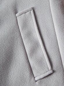 Manfinity Mode Men's Solid Color Casual Long Sleeve Jacket With Pocket Design, Suitable For Daily Commute Wear, Also An Ideal Gift For Boyfriend And Husband - Grey - View 7