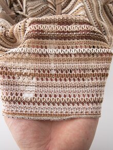 SHEIN Sparklyn Teen Girls Fall Outfits Fall Tops Fall Y2K 3Pcs Outfits, One Shoulder Striped Knit Top Camisole & Brown Cargo Wide Leg Pants Set - Brown - View 6