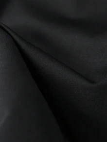SHEIN Rosurelle Setelan Kasual Dua Potong Wanita: Atasan Camisole Berkerut dengan Detail Tanaman dan Rok Panjang - Hitam dan Putih - View 8