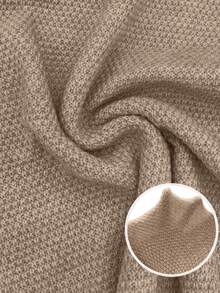 SHEIN Rosurelle Color Block Drop Shoulder Sweater,Long Sleeve Tops Knit Pullover Fall Winter Sweater - Mocha Brown - View 8