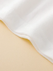 SHEIN 3 قطع تي-شيرت بدون أكمام صلبة للأولاد الصغار - أبيض - مشاهدة 6
