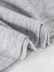 SHEIN Grey Long Wide Leg Maternity Plus Size Pants, Casual Comfortable Daily Wear For Spring And Autumn - Grey - View 10