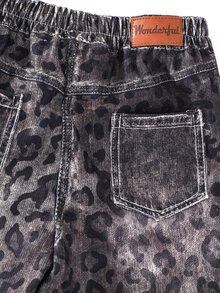 SHEIN Baby Boy Autumn/Winter Leopard Print Elastic Waist Casual Long Pants Versatile Comfortable - Multicolor - View 4