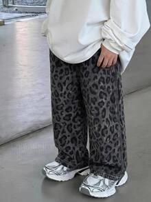 SHEIN Baby Boy Autumn/Winter Leopard Print Elastic Waist Casual Long Pants Versatile Comfortable - Multicolor - View 6