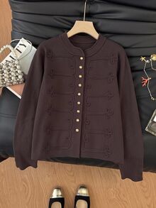 Muvela Autumn/Winter Casual Versatile Solid Color Cardigan - Multicolor - View 7