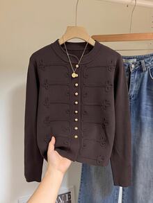 Muvela Autumn/Winter Casual Versatile Solid Color Cardigan - Multicolor - View 4