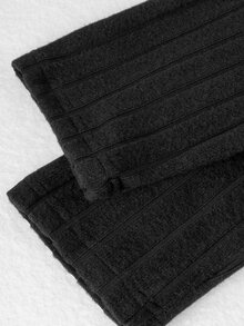 SHEIN Plus Size Maternity 2-Piece Set, Comfortable Long Sleeve Cross V-Neck Fitted Nursing Ribbed Black T-Shirt, Straight Leg Ribbed Black Pants - Black - View 8
