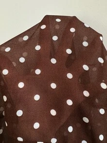 Siren Gaze Autumn/Winter New Wave Ruffle Trim Blouse For Women - Brown - View 9