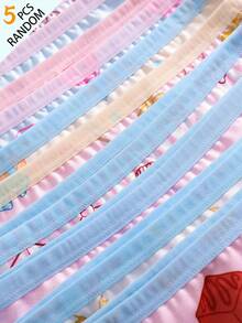 SHEIN Random 5pcs/Set, Girls Toddler Triangle Panties, With Dessert ...