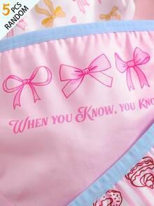 SHEIN Random 5pcs/Set, Girls Toddler Triangle Panties, With Dessert ...