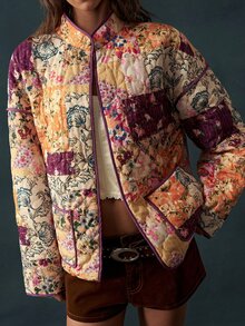 Bohemela Casual Loose Woven Printed Women's Regular Jacket - Multicolor - View 3