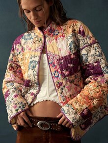 Bohemela Casual Loose Woven Printed Women's Regular Jacket - Multicolor - View 2