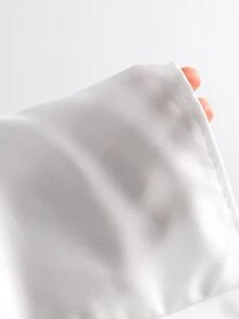 Sweetra Women's Solid Color French Chic Cinched Waist Pleated Single-Breasted Shirt - White - View 3