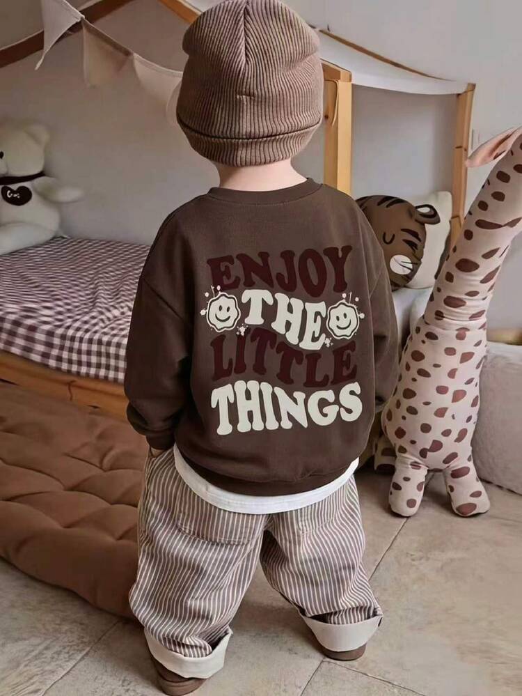 Young Boy Casual Crew Neck Long Sleeve Printed Sweatshirt - Multicolor - View 3