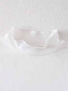 SHEIN Elladie kids 跨境少女 4-7 歲學院風網紗波點刺繡翻領針織羅紋鈕扣背心開襟衫 + 柔軟長袖套頭 T 恤 + 鬆緊腰寬腿長褲 3 件套，適合校園日常、生日派對與外出拍照休閒風穿搭，春/秋季 - 灰色 - 查看 12