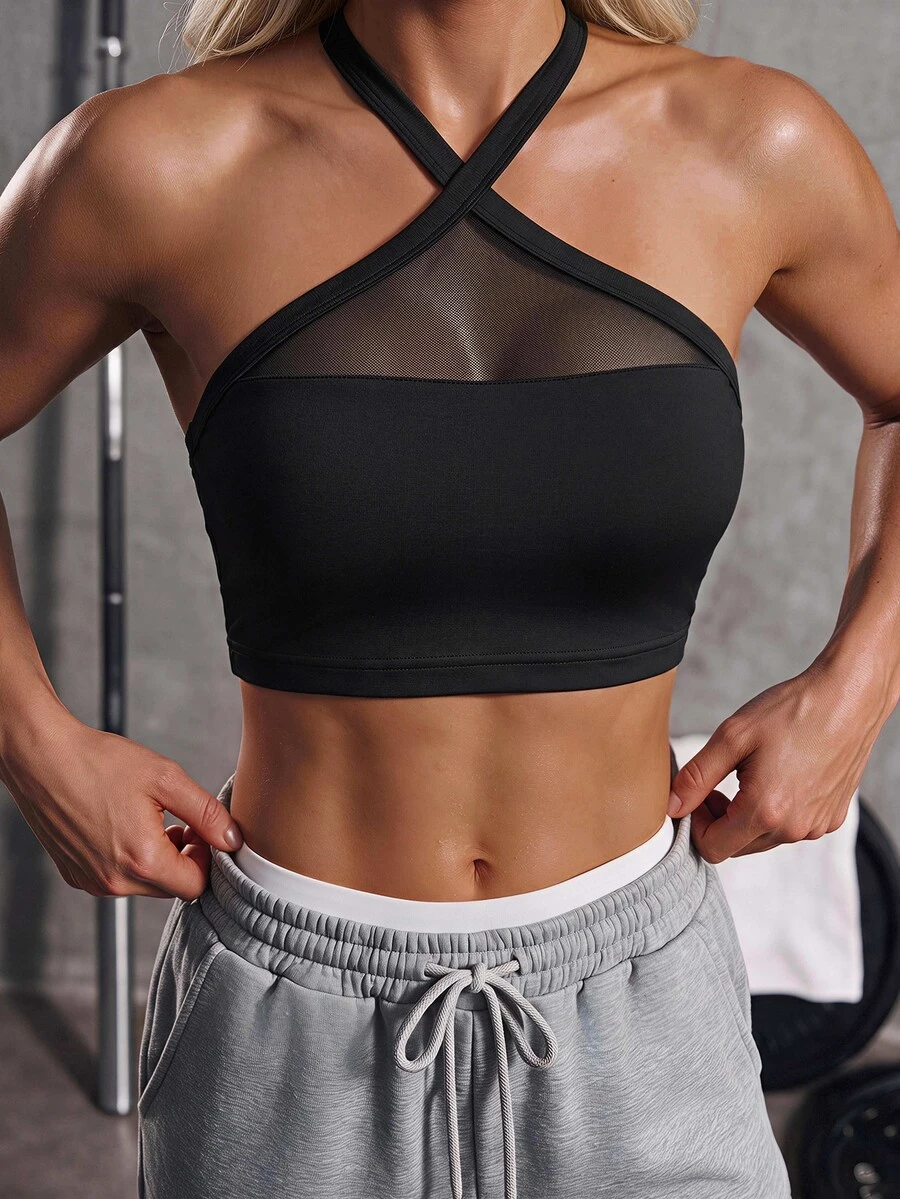 Solea Cove Solea Cove Áo tank top thể thao yoga fitness thường ngày cho nữ - màu đen - Xem 1