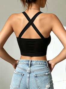 Solea Cove Solea Cove Áo tank top thể thao yoga fitness thường ngày cho nữ - màu đen - Xem 9