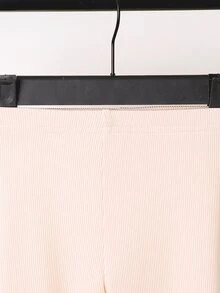 SHEIN 女嬰 5件組純色保暖內裡內搭褲 時尚可愛休閒款 秋冬居家穿搭 棕色、白色、深棕色、卡其色 - 彩色 - 查看 4