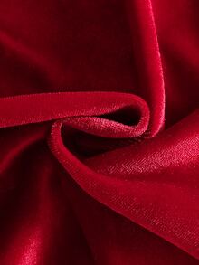 SHEIN 1件幼童女童天鵝絨洋裝 優雅酒紅色露背大蝴蝶結長袖泡泡袖 標準冬季優雅時尚婚禮賓客禮服 - 紅色 - 查看 11