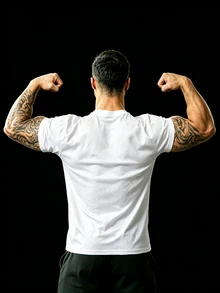 Sport MetroGents Men's Contrast Trim Short Sleeve Sports T-Shirt, Gym - White - View 2