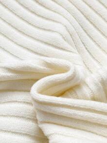 Girls' Autumn/Winter Fashion Five-Point Star Pattern Jacquard Khaki Knit Sweater Long Sleeve Top - White - View 6