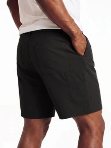 TekDrob Water-Proof Shorts With Utilitary Back Pockets - Black - View 7