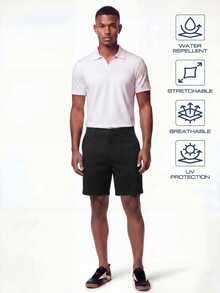 TekDrob Water-Proof Shorts With Utilitary Back Pockets - Black - View 8