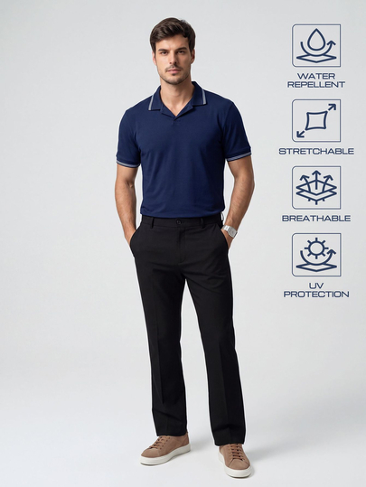 TekDrob Water Repellent And UV Protection Straight Pants With SmartPhone Pocket