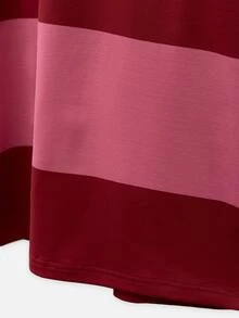 Nöista Color Block Striped T Shirt. Fall Winter, Casual, College, Back To School, Everyday. - Red - View 12