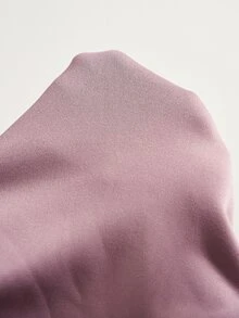 Bohemela Solid V-Neck Split Hem Drop Shoulder Oversize Sweatshirt - Purple - View 8