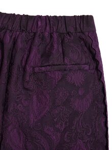 Nöista Celana Panjang Wanita Jacquard Kasual Serbaguna untuk Pemakaian Harian - Purple - View 11
