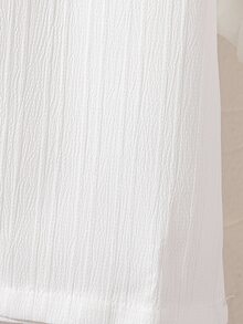 SHEIN Casuvi Kids 年轻男孩休闲纯色纹理短袖 Polo 衫 - 白色 - 查看 4
