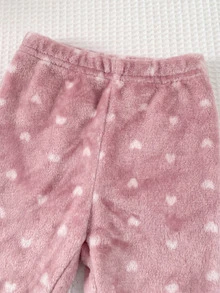 SHEIN Newborn Baby Girl Cartoon Cloud Embroidered Sweatshirt And Winter Pants Set - Pink - View 7