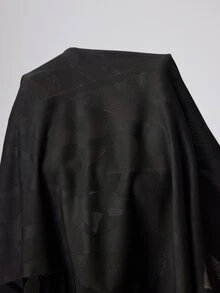 SHEIN Rhythm Era 女款大尺碼網布拼接運動T恤 - 黑色 - 查看 10