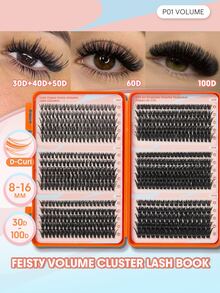 SHEGLAM Lash Pages Feisty 濃密睫毛叢 品牌美妝化妝品 適合女士與女孩 - 黑色 - 查看 1