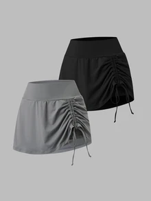 Velisys Velisys CourtClass Lady's Sport Athletic Low Waist Skirt, Suitable For Various Sports Such As Badminton, Tennis, And Running. Gym Golf Black Summer - Multicolor - View 8