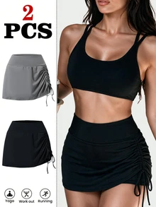 Velisys Velisys CourtClass Lady's Sport Athletic Low Waist Skirt, Suitable For Various Sports Such As Badminton, Tennis, And Running. Gym Golf Black Summer - Multicolor - View 6