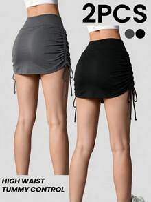 Velisys Velisys CourtClass Lady's Sport Athletic Low Waist Skirt, Suitable For Various Sports Such As Badminton, Tennis, And Running. Gym Golf Black Summer - Multicolor - View 1