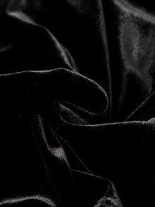 LUMIGAL Women's Velvet Vintage Elegant Button Vest, Versatile For Dating Brunch Tea Party Black Summer - Black - View 5