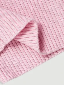 SHEIN MOD Plus Size Sweet Fashion Long Sleeve Hooded Knit Cardigan - Pink - View 6