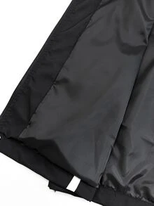 PAVTROS Chaqueta con capucha de manga larga casual y versátil con bloques de color para hombres - Negro - Ver 8