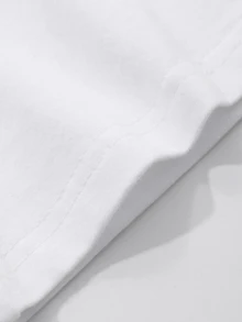 Dazy-Less 女款棉質船領不對稱肩長袖白色純色寬鬆落肩休閒極簡風T恤，適合夏季日常與早午餐 - 白色 - 查看 8