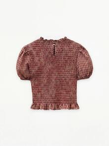 Nöista Multi-Colored Striped Puff Sleeve Top And Maxi Skirt Set. Resort, Holiday, Statement Style. Aesthetic Chic - Red - View 12