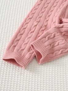 Cozy Pixies 2pcs Baby Girl Baby Girl Casual Daily Comfortable Autumn Winter Sweater Set - Pink - View 7